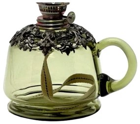 Olajlámpa LUCIE 35 cm erdő zöld ónozva