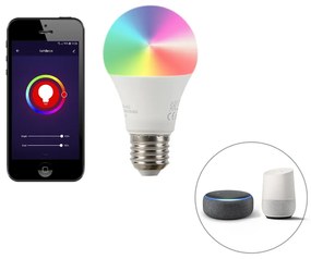 Okos kültéri fali lámpa antracit színben, WiFi-vel A60 - Emmerald