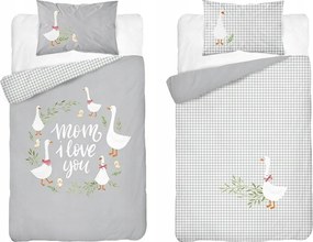 Pamut ágyneműhuzat 100x135 Liba szürke Mayamoo