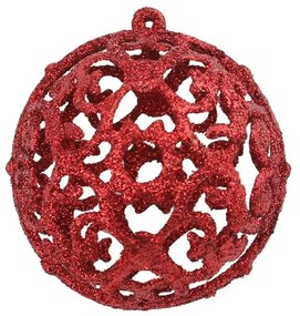 100 darabos piros karácsonyi gömb készlet 3/4/6 cm