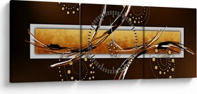 Az absztrakció képe - Pillangók (órával) (90x30 cm)