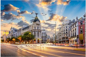 Kép - Calle Gran Vía, Madrid, Spanyolország (90x60 cm)