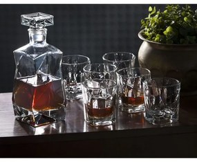 Marco üveg whisky-s pohár készlet és decanter szett 750 ml - 6 pohárral