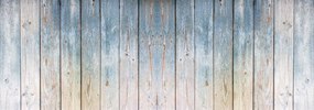 Fotótapéta - Fa deszkák - kék érintés (152,5x104 cm)