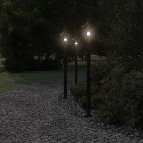 fekete rozsdamentes acél kültéri állólámpa 120 cm