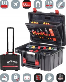 Wiha Szerszámos koffer villanyszerelők számára XL2 Trolley 60cz, 45795