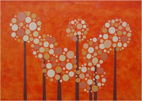 Kép - Narancssárga erdő (üvegen) (70x50 cm)