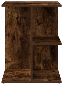 2 db füstös tölgy színű szerelt fa éjjeliszekrény 46,5x29x61 cm