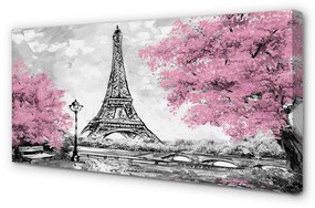Canvas képek Paris tavaszi fák 120x60 cm