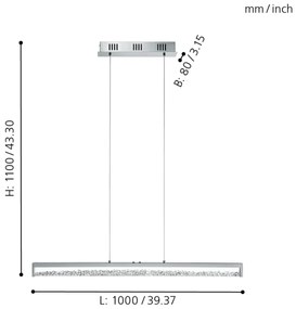 Eglo 93626 - LED Szabályozható lámpa CARDITO 1 LED/32W/230V