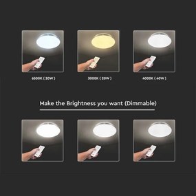 LED állítható mennyezeti lámpa LED/40W/230V 3000K/4000K/6500K + DO