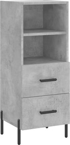 vidaXL betonszürke szerelt fa tálalószekrény 34,5 x 34 x 90 cm