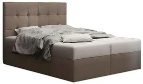 Franciaágy Boxspring 180 cm Duel 2 (barna) (matraccal és tárolóhellyel). 1046461