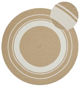 Természetes színű kerek kültéri szőnyeg ø 150 cm - NORTHRUGS