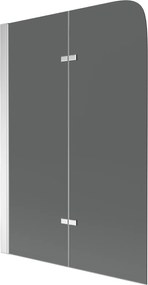 Mexen FELIX, kádparaván, 2 lapos, 80 x 140 cm, szürke, 890-080-002-01-40