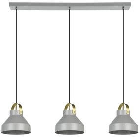 Eglo 390227 - Csillár zsinóron ESTEPONA 3xE27/40W/230V szürke