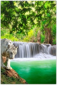 Poszterek 60x90 Tigris a vízesésnél