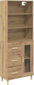 vidaXL Magasfiú fiókkal Artisan tölgy 69,5 x 34 x 180 cm Faanyag