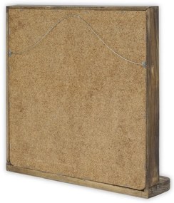 Fali tükör polccal kő kerettel 32.5x33 cm – Wallity