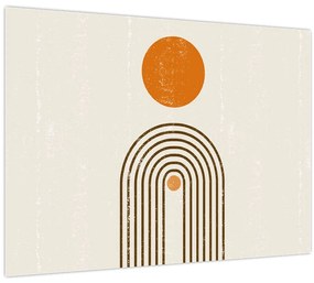 Kép - Barna ívek (70x50 cm)