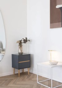 Vita lerakóasztal, modern dizájn, fehér keret, 45 x 45 x 45 cm