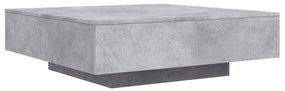 betonszürke szerelt fa dohányzóasztal 100x100x31 cm