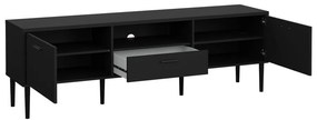 Fekete TV-állvány 177x57 cm Media – Tvilum