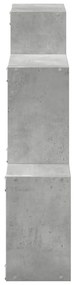 betonszürke szerelt fa faliszekrény 78 x 18 x 71 cm