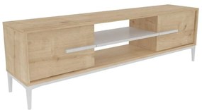 TV szekrény Eslem - Oak, White