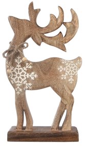 4Home Snowflake Deer Mangófa dekoráció, 33 cm