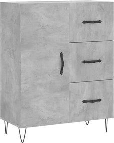 vidaXL betonszürke szerelt fa tálalószekrény 69,5 x 34 x 90 cm