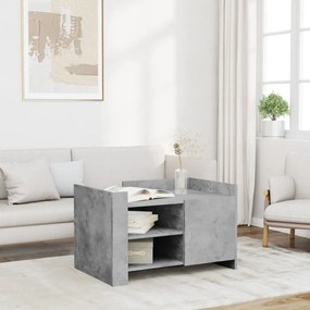Betonszürke szerelt fa dohányzóasztal 80 x 50 x 50 cm