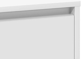 Éjjeli Szekrény LED Fénnyel Fehér 71x34,5x75 cm Műanyag Fa