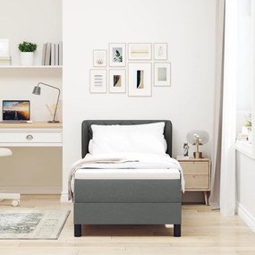 Boxspring Ágy Matrac Vaskék 80x200 cm Szövet
