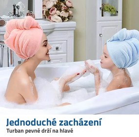 Gyorsan száradó turbán felnőtteknek - rózsaszín