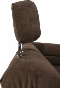 Ülőgarnitúra, textilbőr barna/szövet barna, SANTIAGO U