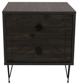 Luna Dark Brown éjjeliszekrény