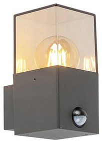 Kültéri fali lámpa sötét szürke, IP44 mozgásérzékelővel - Dánia
