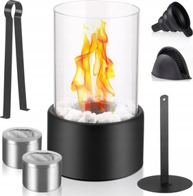Asztali kandalló Bioetanol Modern kandalló fekete Cofemy