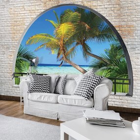 Fotótapéta - Kilátás a pálmafákra (152,5x104 cm)