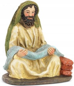 Betlehem dekorĂĄciĂłs figura "törölközĆ eladĂł" 15cm magas figurĂĄkhoz