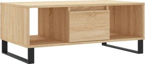 vidaXL sonoma tölgy színű szerelt fa dohányzóasztal 90 x 50 x 36,5 cm