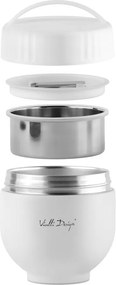 Fehér rozsdamentes acél ételtartó termosz 680 ml Fuori – Vialli Design