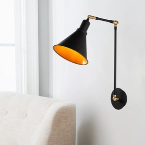 Fekete fali lámpa Berceste – Opviq lights