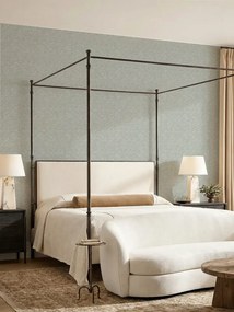 Esselle Home Elemental Bascon szürke-zöldeskék egyszínű szövet hatású vlies tapéta – 100608EH