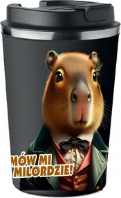 Prémium Termo Bögre fekete ajándék Vicces Kapibara Szólj hozzám Milord K