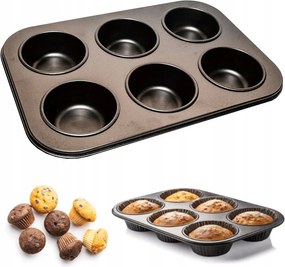 Muffin forma Fém tapadásmentes tepsi muffin sütéshez