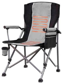 Leziter Premium fƱthetĆ karfĂĄs horgĂĄsz szĂ©k pohĂĄrtartĂłval szĂŒrke