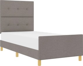 vidaXL Ágykeret fejtámlával Tópszínű 80 x 200 cm szövet