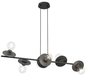 Csillár zsinóron TOKEN 6xE27/15W/230V fekete